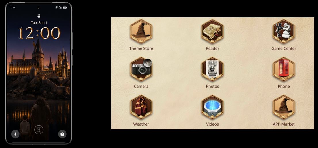 Customized everything! | Image by Realme - The Realme 16 Pro Harry Potter Edition is official with a unique UI and plenty of Easter eggs