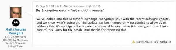 The Forum Manager on Motorola&#039;s Support Forum says that thew Gingerbread update for the Motorola DROID 2 Global has been halted - Motorola DROID 2 Global Gingerbread update stopped while R2-D2 variant is ready for its update