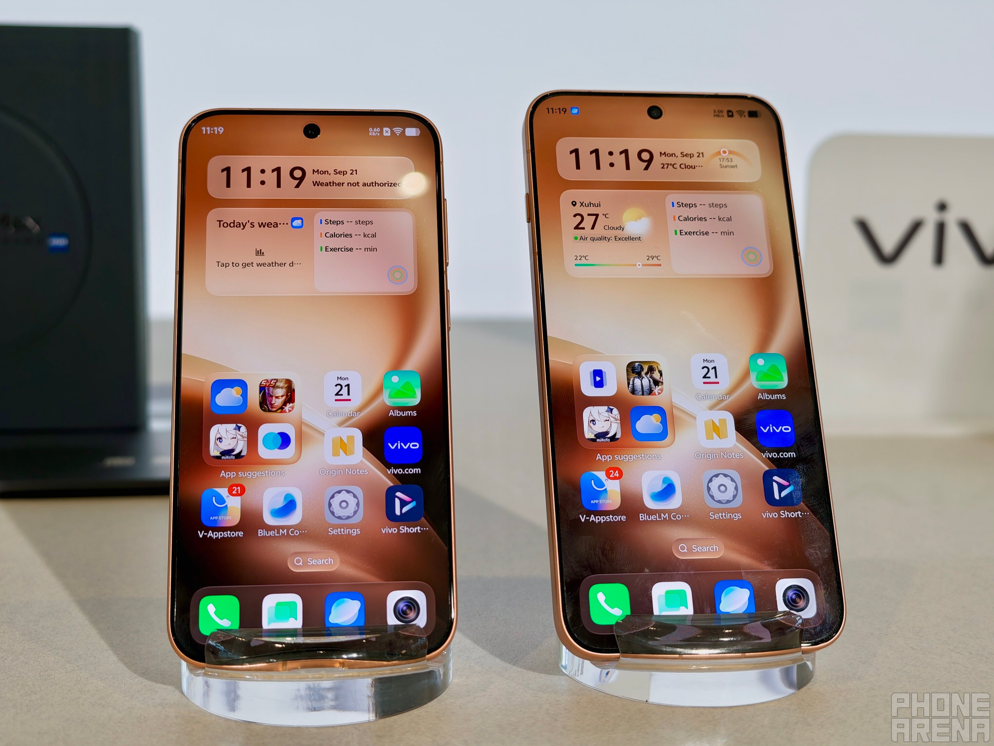Vivo X500 Pro next to X500 Pro Max | Image by PhoneArena - Vivo’s got a chokehold on cameras: Vivo X500 Pro Max hands-on