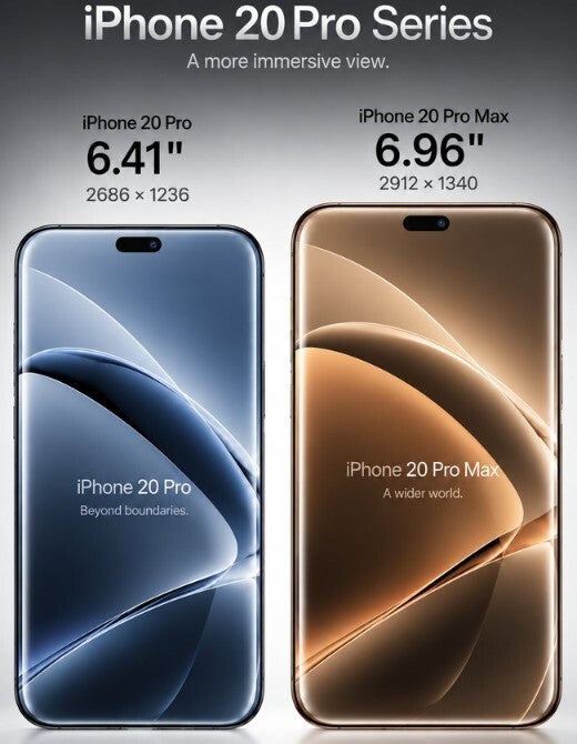 Leaked specs for the iPhone 20 Pro and iPhone 20 Pro Max.