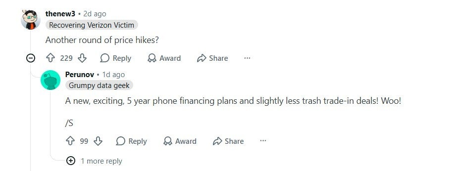 User comment related to T-Mobile announcement.