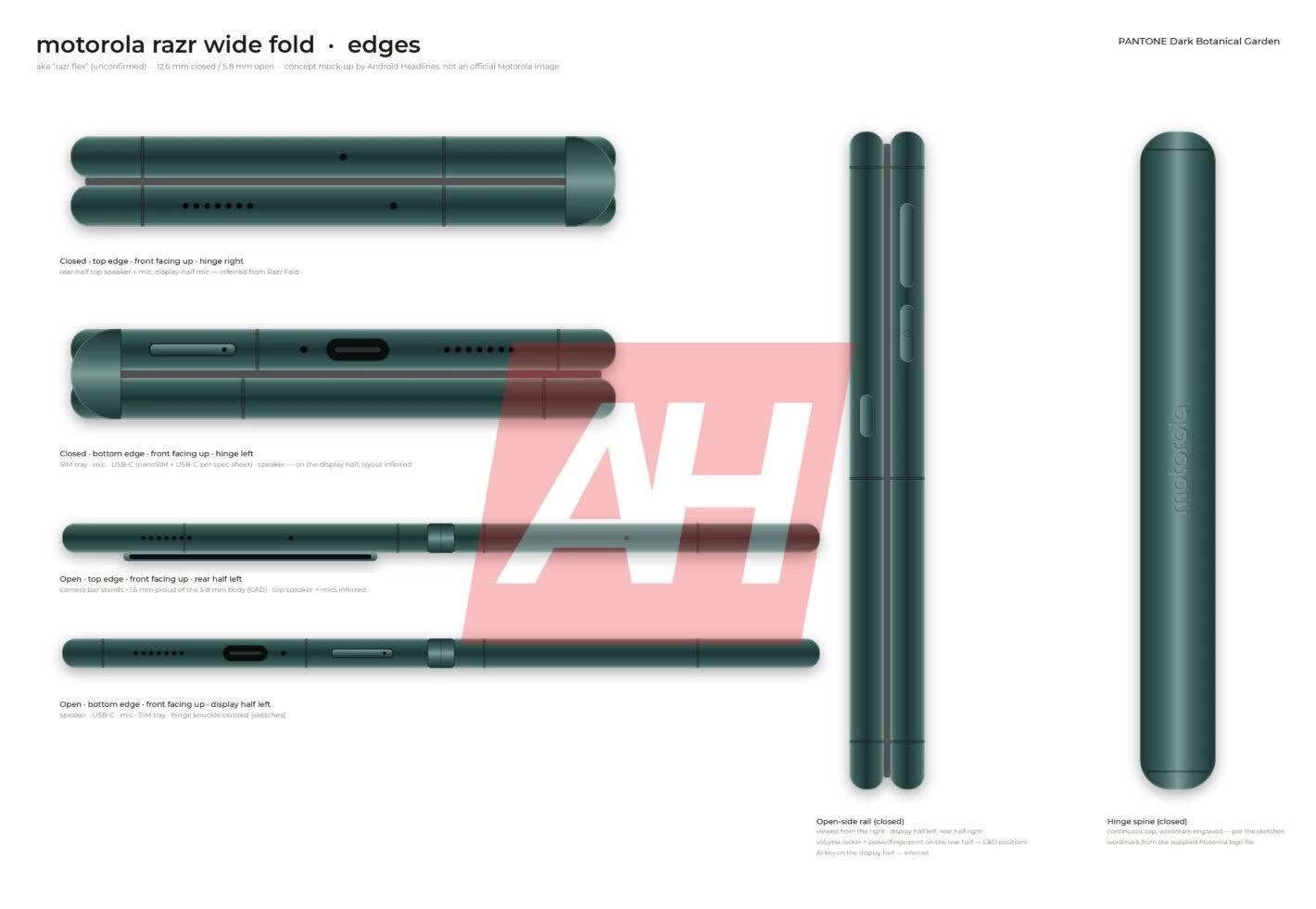 It won't be the thinnest compact foldable. | Image by Android Headlines - Motorola razr flex looks like what iPhone Duo and Galaxy Z Fold wished they were