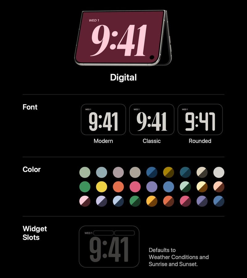 The customizations of the new StandBy modes.