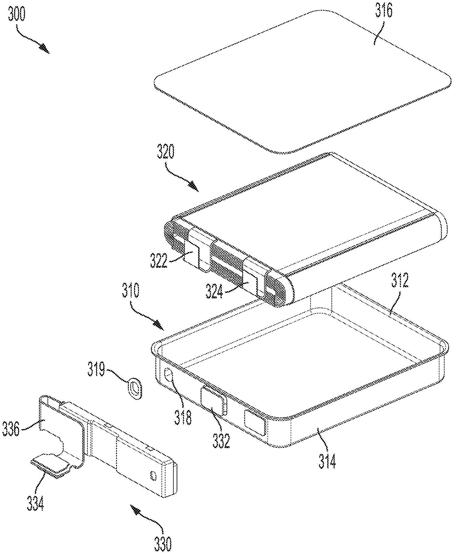 Apple's metal can battery patent drawing. | Image by Apple - iPhone tech could unlock 10,000 mAh batteries for Android flagships