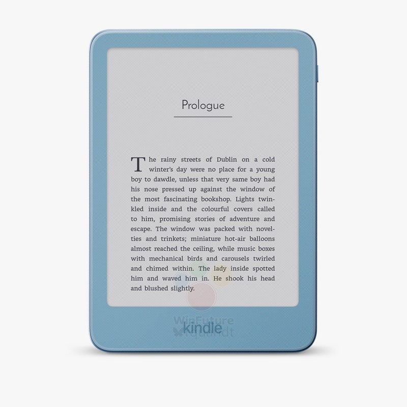 Leaked 12th-gen Amazon Kindle marketing renders in four colors