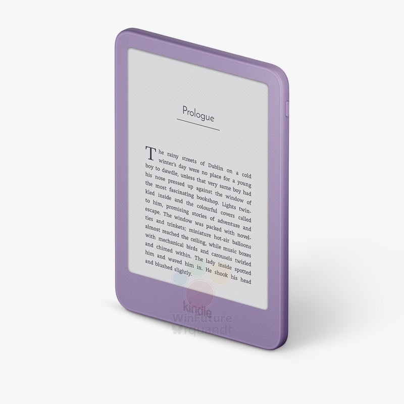 Leaked 12th-gen Amazon Kindle marketing renders in four colors