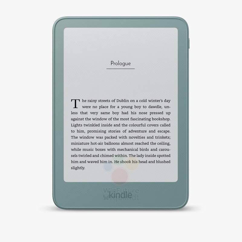 Leaked 12th-gen Amazon Kindle marketing renders in four colors