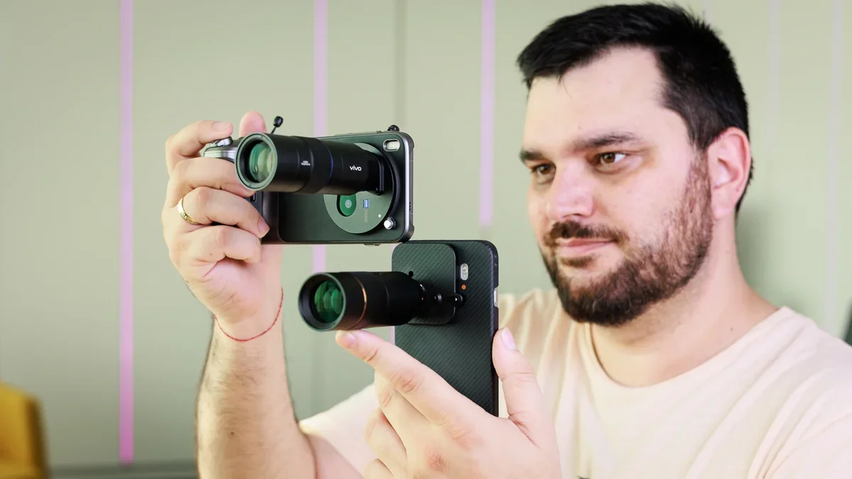 These camera accessories tend to be quite bulky and also very expensive. | Image by PhoneArena - Forget the iPhone 18 Pro Max and the Galaxy S27 Ultra. This phone has a 1-inch external camera