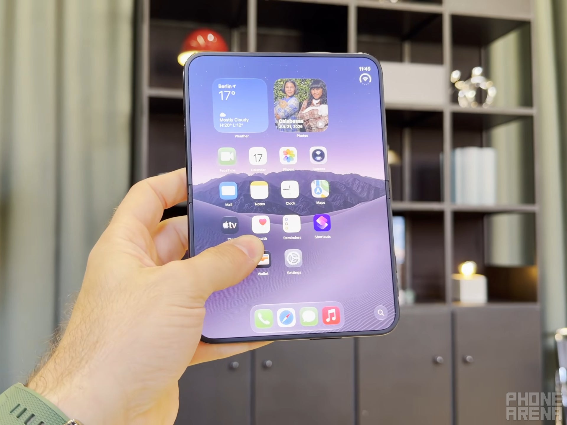 iPhone Duo unfolded in portrait mode