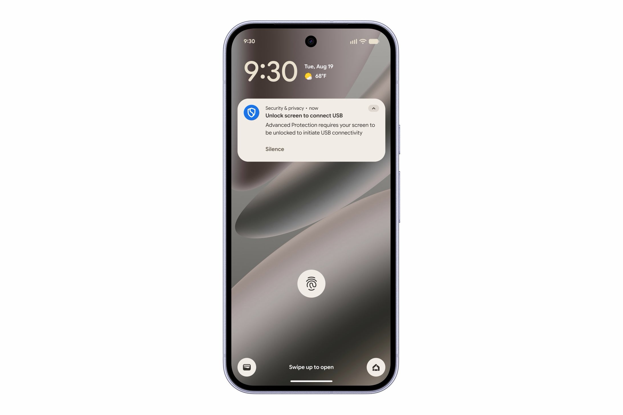 Pixel lock screen asking to unlock for a USB connection