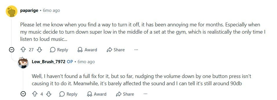 User comment about hating Pixel volume control.