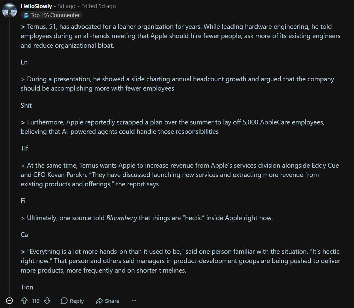 John Ternus might get more flak from consumers than Cook did. | Image by Reddit - Apple CEO John Ternus is mimicking Steve Jobs in a way that makes me hopeful for the return of that original magic