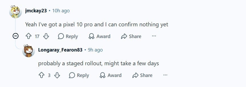 Comment about Pixel screen saver.