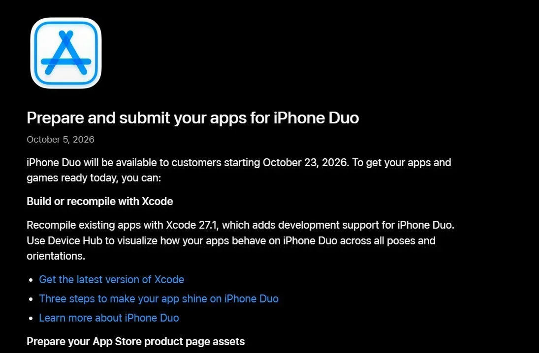 Apple published detailed guidelines for devs on its official developer blog. | Image by Apple - You won&rsquo;t believe what Apple Stores are doing to the iPhone Duo startup screen