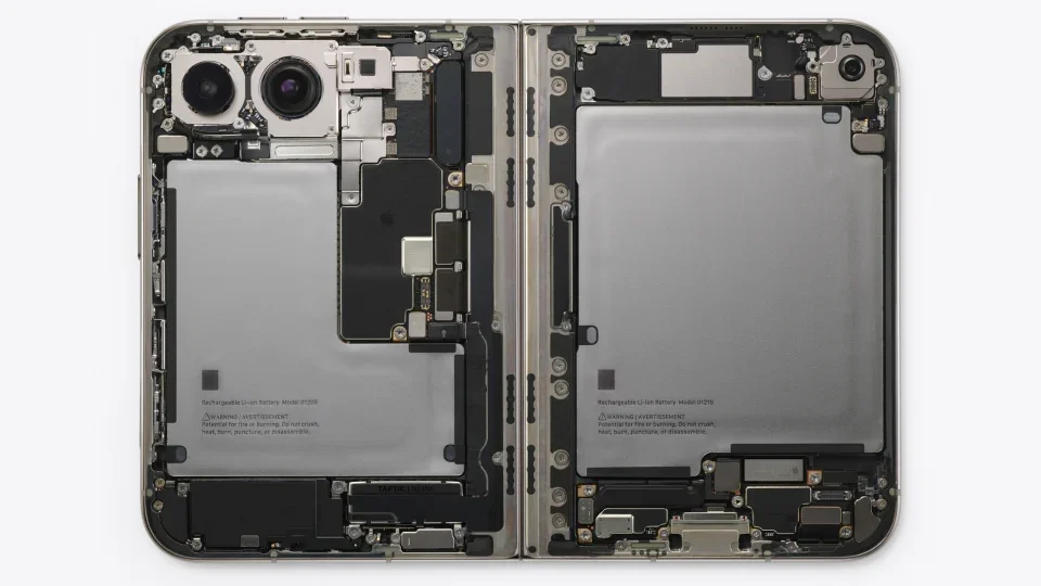 Apple invented a new material to improve the iPhone Duo cooling. | Image by Apple - The iPhone Duo has a secret feature inside its hinge &mdash; and it changes everything