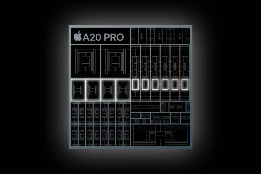 The A20 Pro chip features a second display engine to allow the iPhone Duo to run its displays simultaneously. | Image by Apple - The iPhone Duo has a secret feature inside its hinge &mdash; and it changes everything
