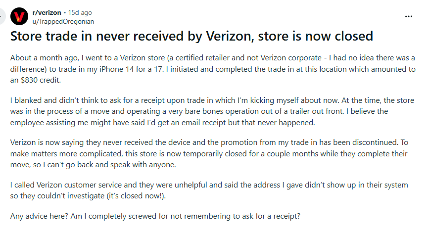Turns our Verizon's trade-in process isn't always flawless either. | Image by TrappedOregonian - AT&T customers aren't happy about this frustrating problem