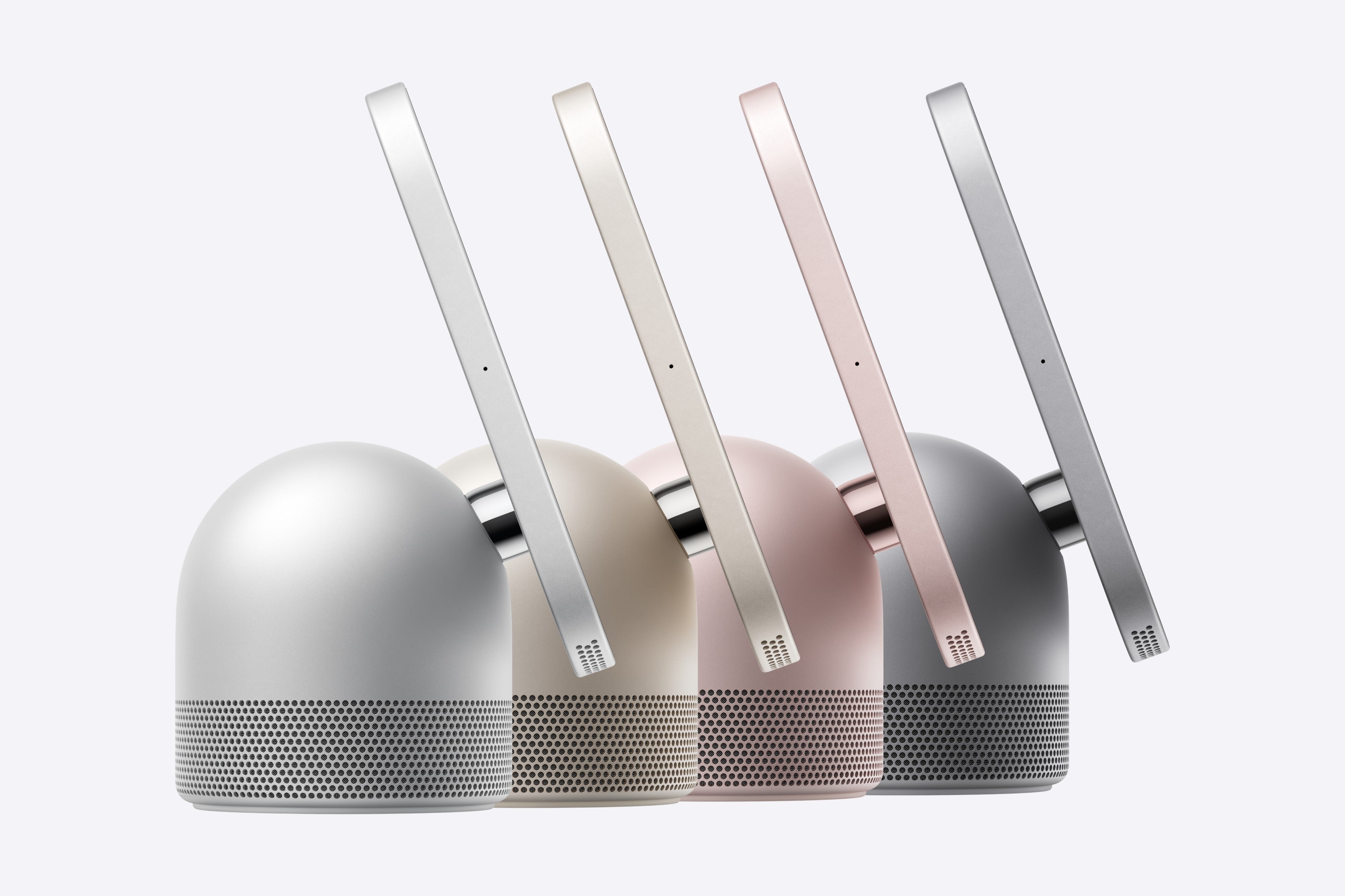 Apple HomeView in four colors with tilting stainless steel hinge