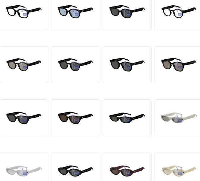 Variations of Gentle Monster-designed Galaxy smart glasses.