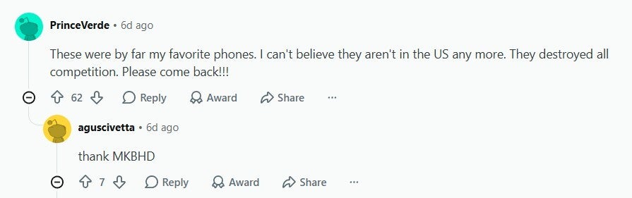 Comment about OnePlus US exit.