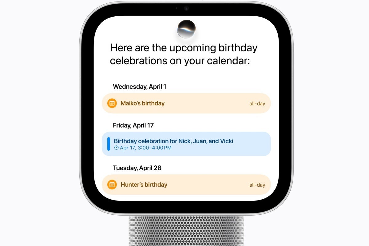 Siri AI on Apple HomeView