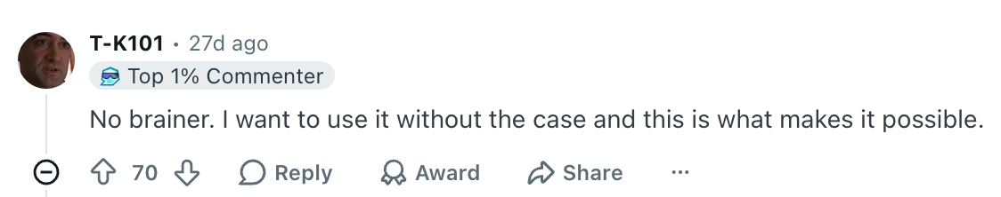Buying coverage instead of a case is the preferred option for some iPhone Duo fans. | Image by Reddit (screenshot - Foldable iPhone repairs are confirmed to reach up to $1,499