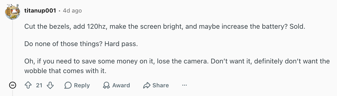 The display upgrade could make a huge difference for the upcoming iPad mini. | Image by Reddit (screenshot - The OLED iPad mini may get the display everyone wants