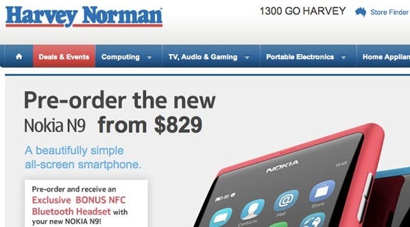Nokia N9 finally up for pre-order in Australia, may let you down with a price of more than $850