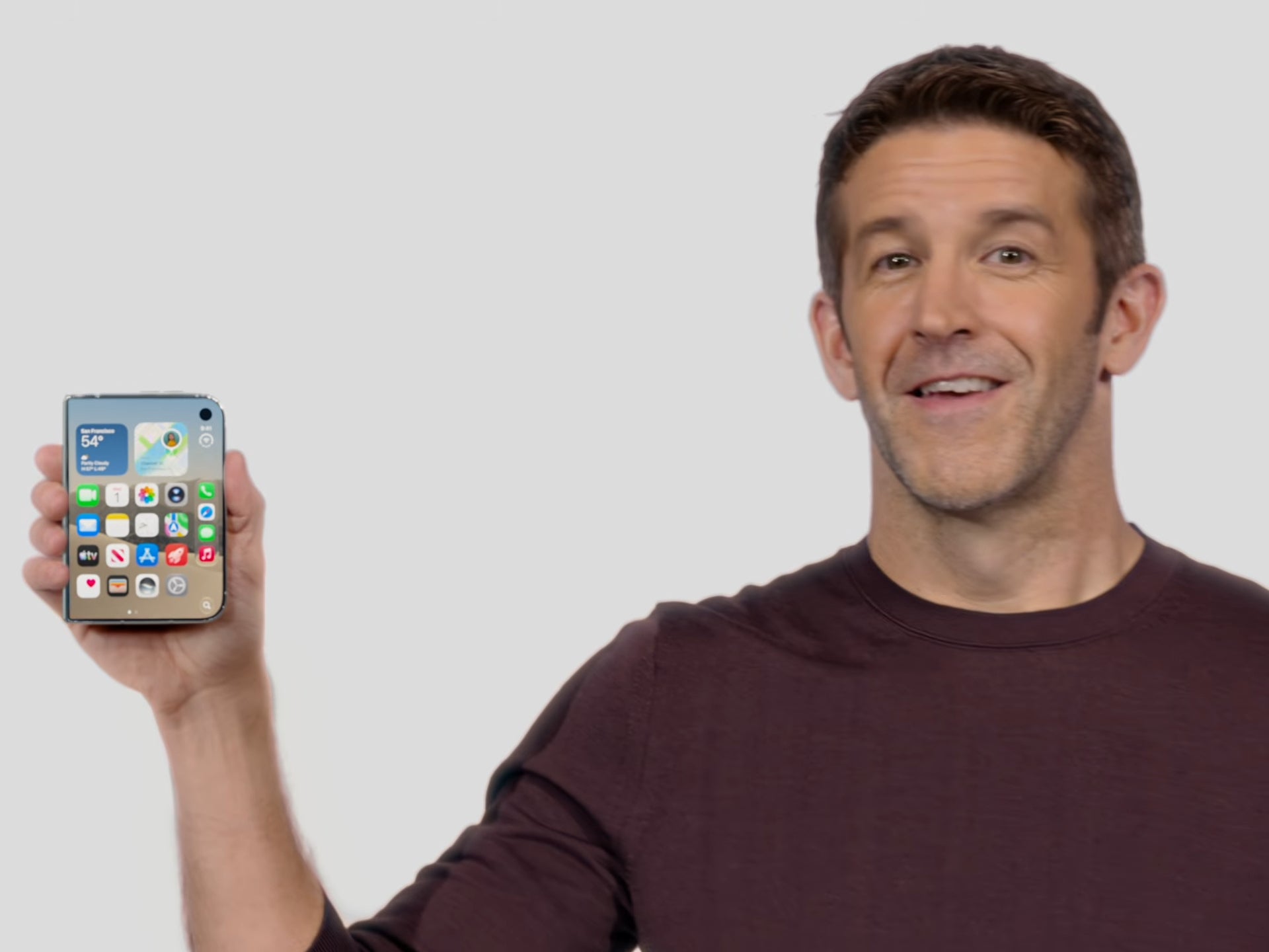 Apple CEO John Ternus shows off iPhone Duo