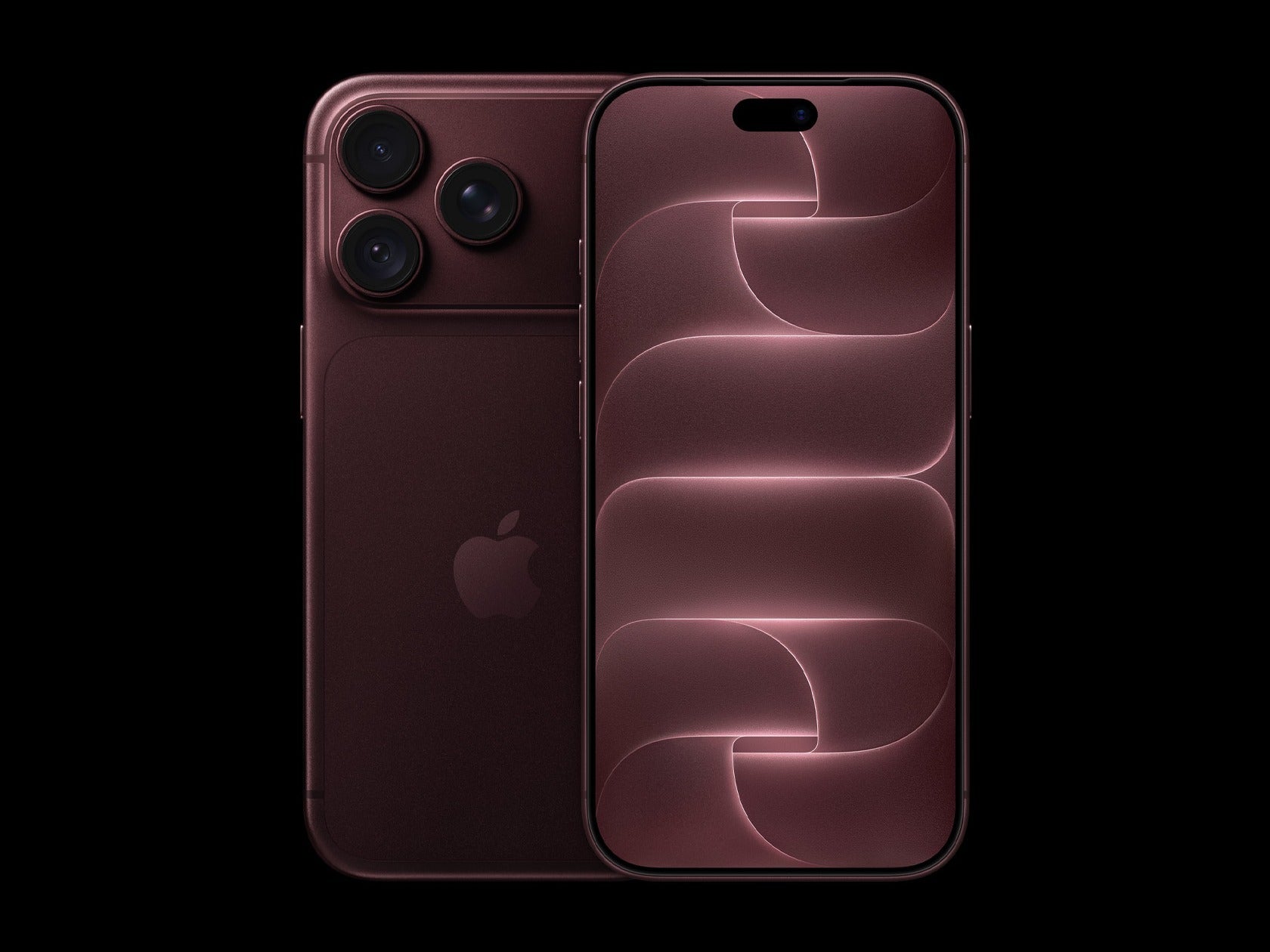 Burgundy iPhone 18 Pro shown from the back and front