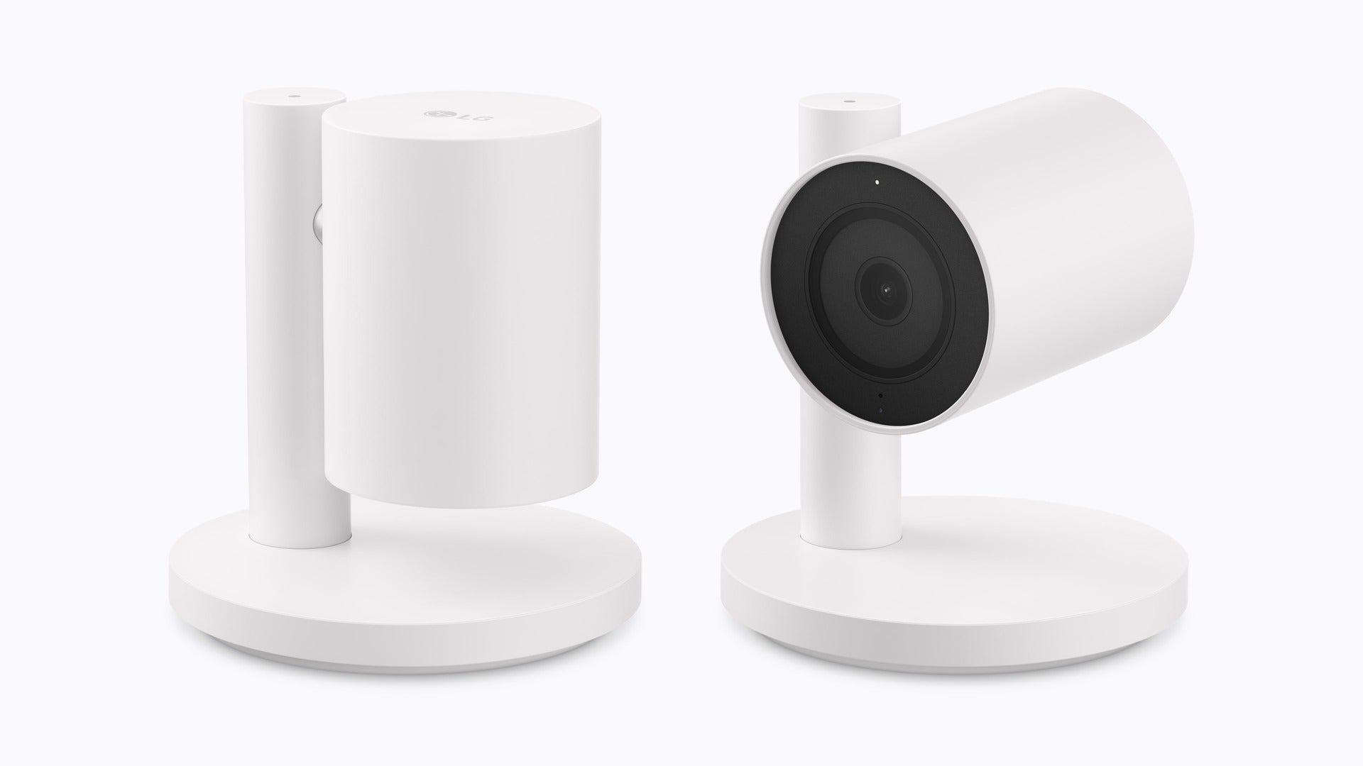 LG Indoor Cam in two positions, facing up and down
