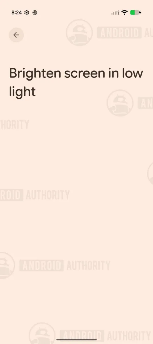 The&nbsp;Brighten the screen in low light toggle in the Face Unlock settings.