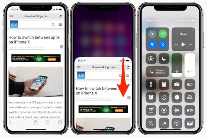 Images show how the iPhone&amp;#039;s Reachability feature works.