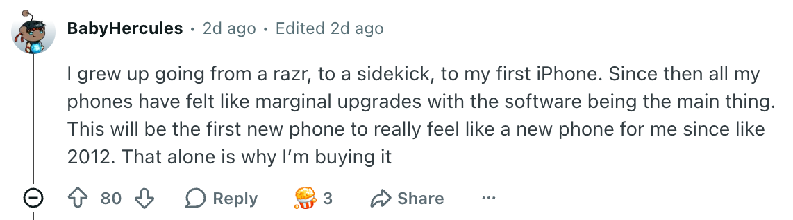 Some iPhone Duo buyers are unbothered by the issues. | Image by Reddit (screenshot - iPhone Duo shipments target is reportedly getting a significant boost after the pre-orders disaster