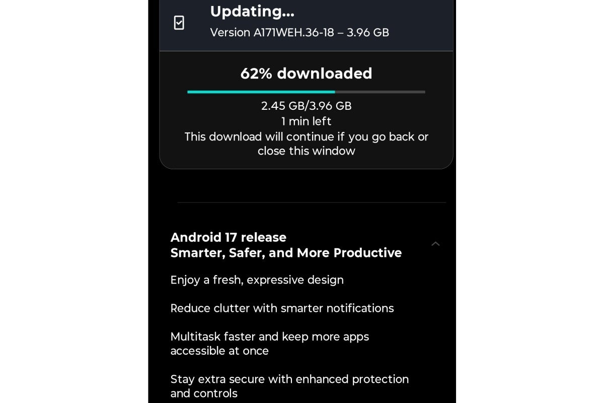 Android 17 update for Motorola Edge 70 Fusion
