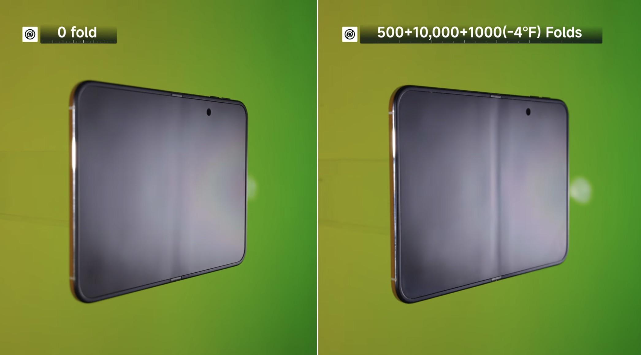 iPhone Duo crease after 10,000 folds