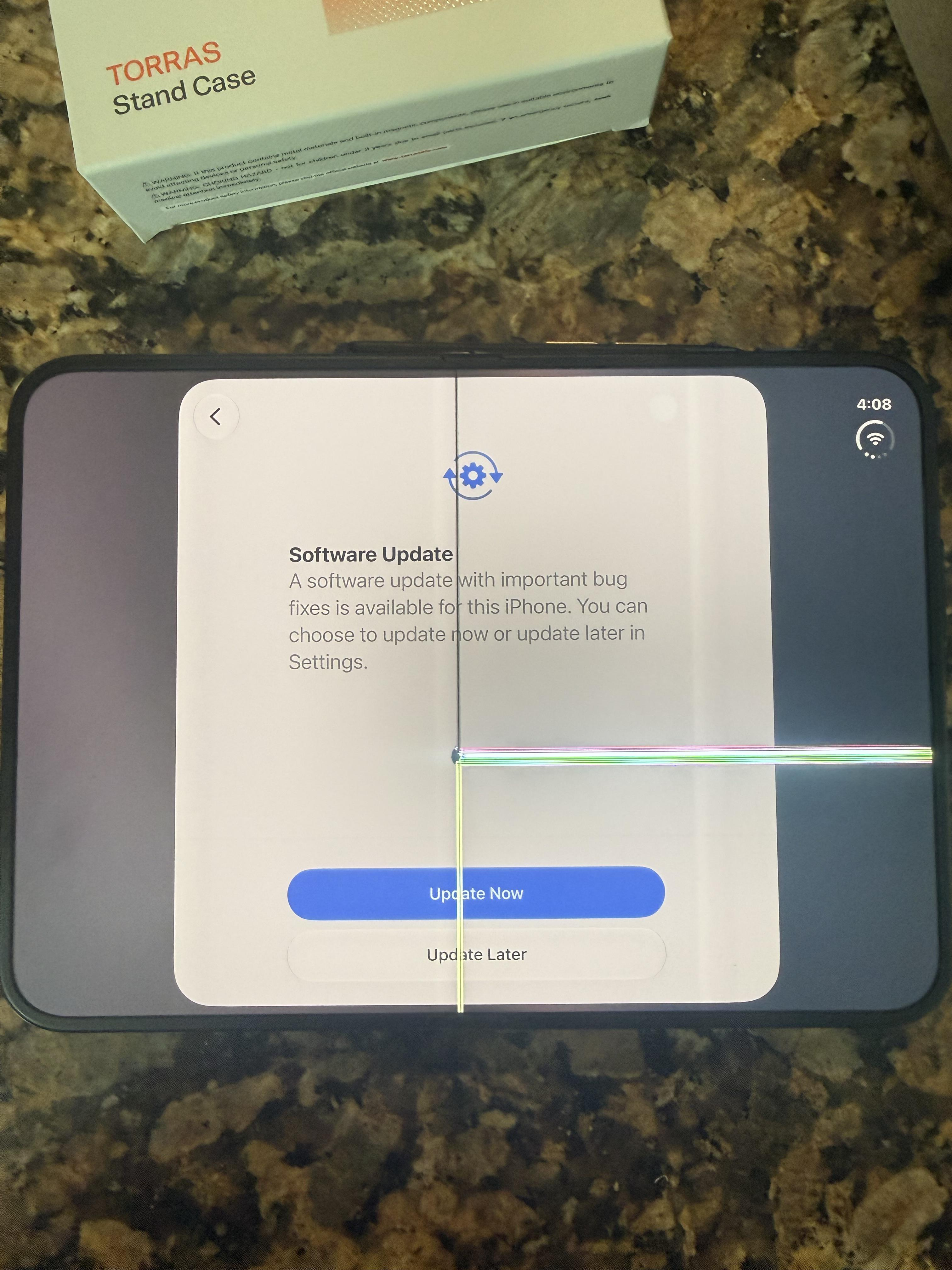 Broken and cracked iPhone Duo