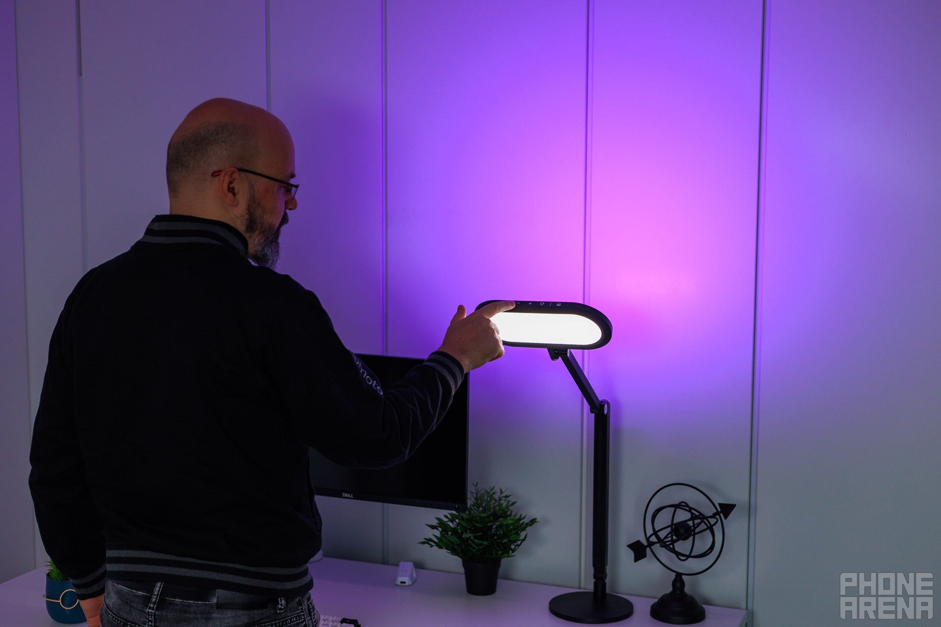 Pick your own mood | Image by PhoneArena - Improve the mood in your home office: LitONES Dual-Zone Light, fully customizable, extremely flexible desk lamp