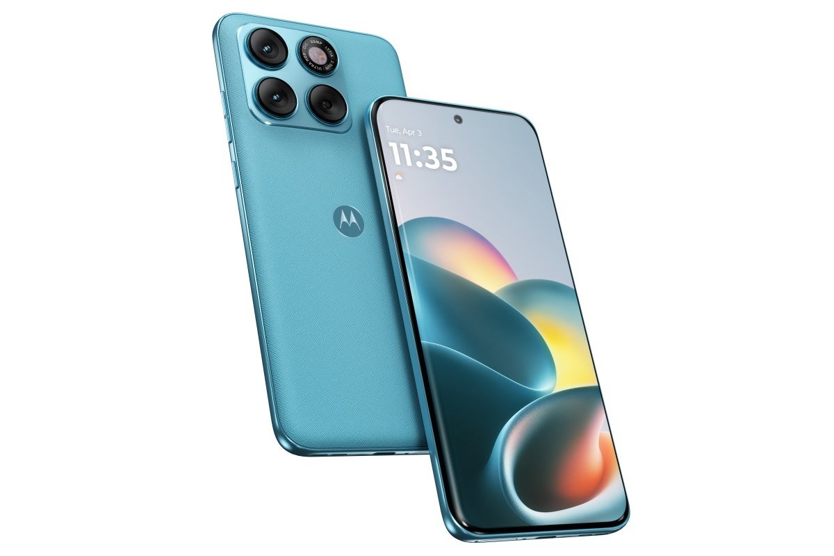 Motorola Edge 70 Neo image in Milky Blue color