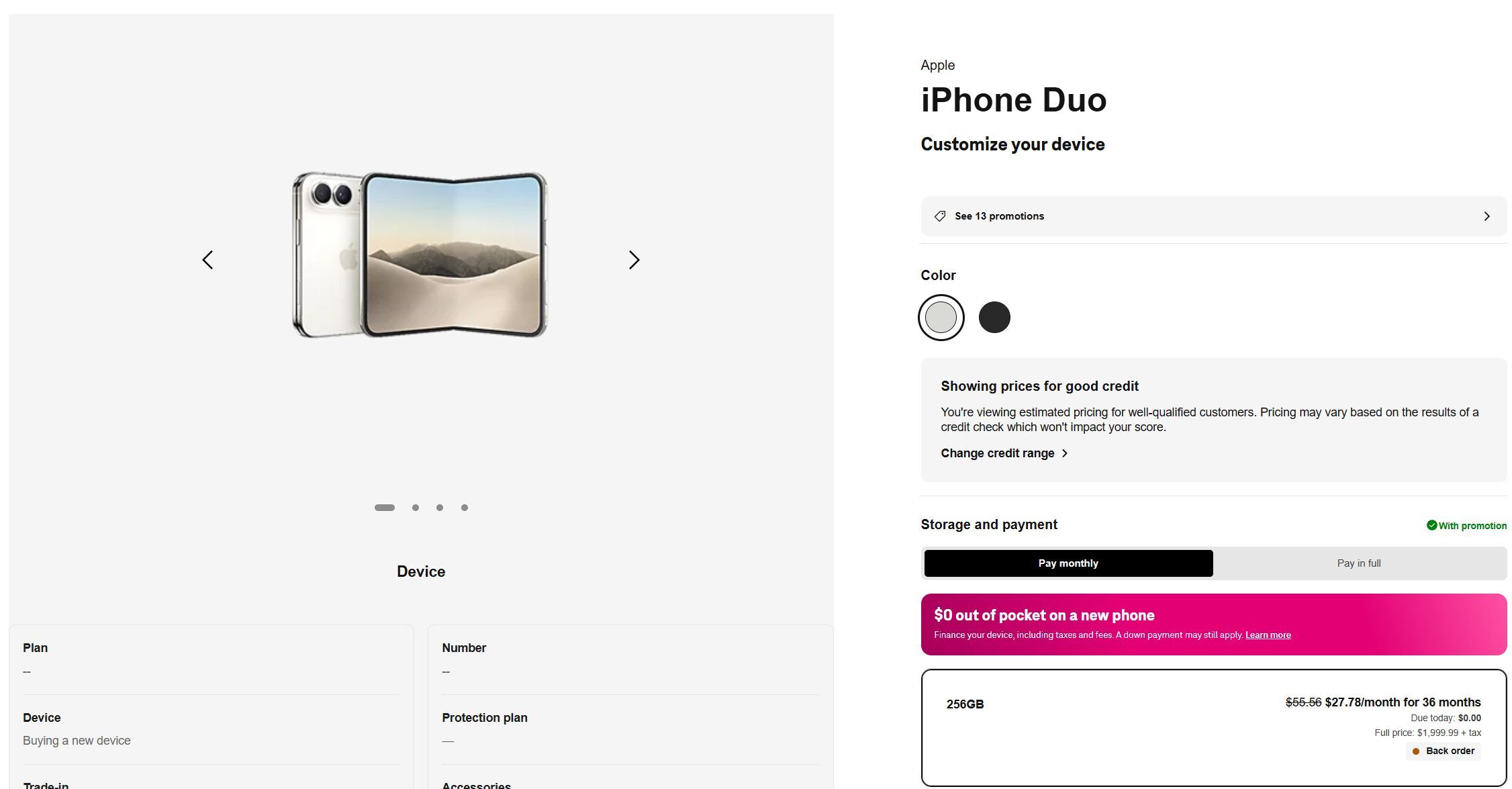 You can get $1000 off the iPhone Duo but it's a risk amidst the ongoing crack gate. | Image by T-Mobile - T-Mobile just made 2026&rsquo;s coolest foldable phone completely free