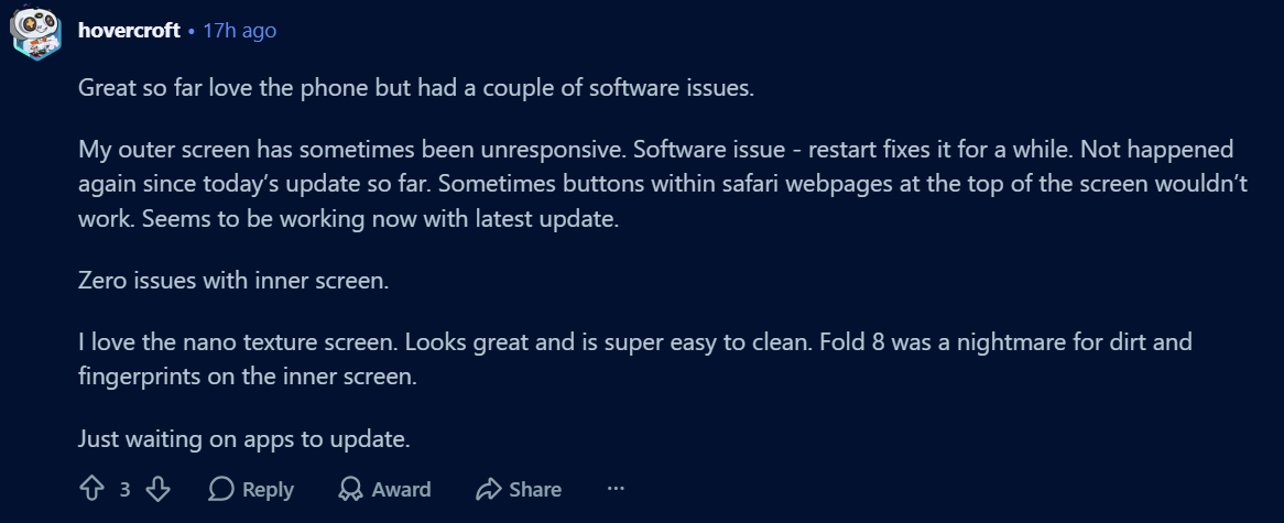 Thankfully, some of these problems can be fixed with a software update. | Image by Reddit - Foxconn employee reveals iPhone Duo&rsquo;s cracking problem stems from Apple rushing it to market