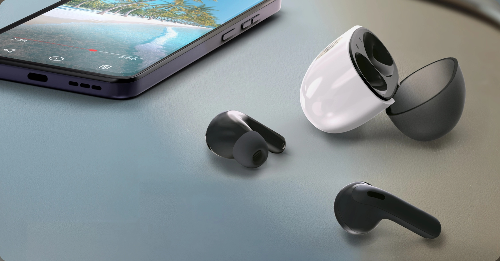 The Moto Buds 2 bring a new level of refined sound and endurance | Image by Motorola - One deal, full coverage: Unlimited 5G with Straight Talk gets you Moto phone with free Moto Buds 2