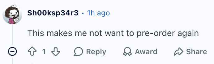 Pre-orders don't seem all that nice anymore. | Image by Reddit (screenshot - Apple reportedly doomed the iPhone Duo pre-orders to fail by severely limiting stock