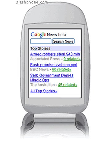 Google launches Google news for cellphones