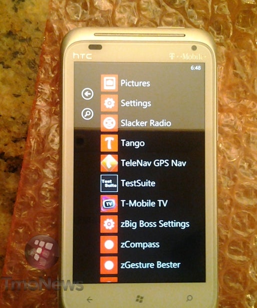 The HTC Radar 4G revealed in a set of spy shots - HTC Radar 4G caught on camera with T-Mobile logo printed all over