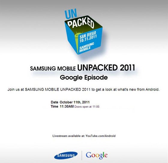 Samsung schedules Oct 11th for a joint Android event with Google