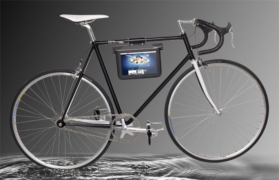 The bike and Samsung Galaxy Tab 10.1 come together to offer one intriguing set up