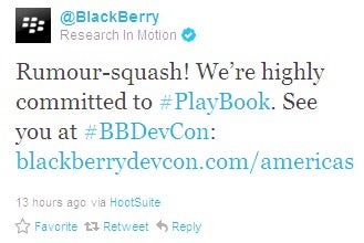 RIM confirms its commitment to the BlackBerry PlayBook, not exiting the tablet scene anytime soon