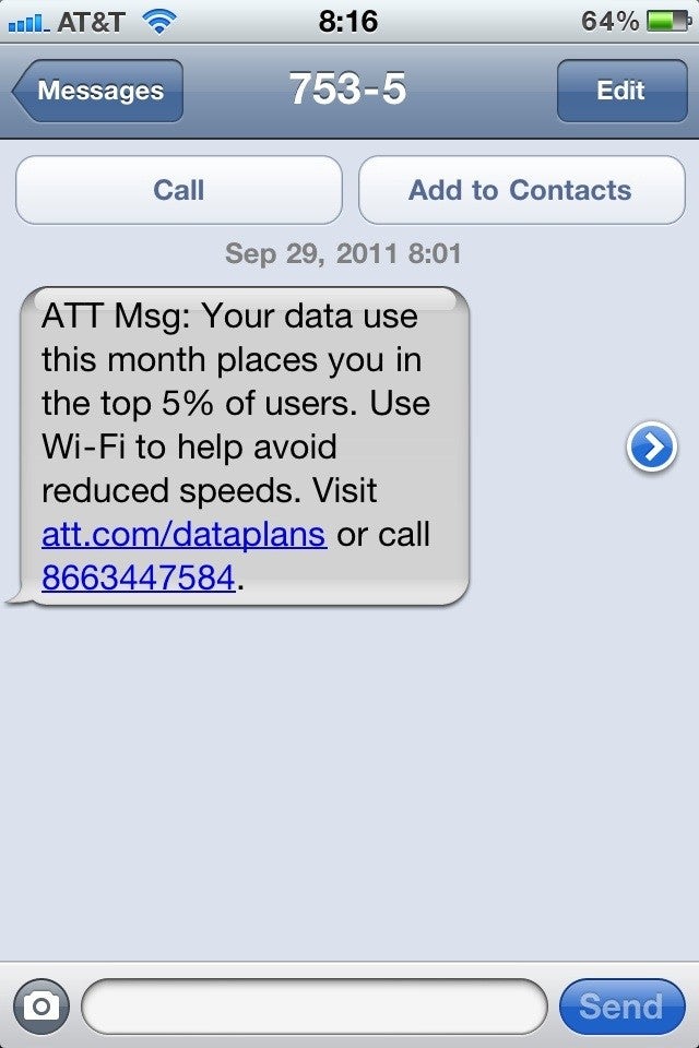 AT&T begins using scary tactics for its top 5% of data users