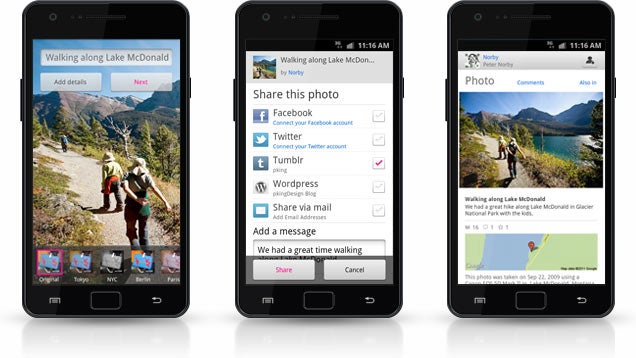 Flickr rolls out an Android app, realtime image sharing